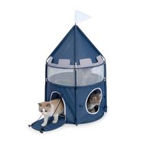 Cat Tower Catit Vesper Castle, dobrável de 2 níveis, azul Cat Tower Catit Vesper Castle, dobrável de 2 níveis, azul