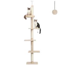 Cat Tower PETEPELA, 5 níveis, do chão ao teto, árvore para gatos