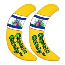 Cat Toy Captain Catnip Cat Banana Toy, pacote com 2 unidades, cheio de erva-dos-gatos