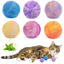 Cat Toy Retro Shaw Catnip Balls com Catnip & Bell, pacote com 6 Cat Toy Retro Shaw Catnip Balls com Catnip & Bell, pacote com 6