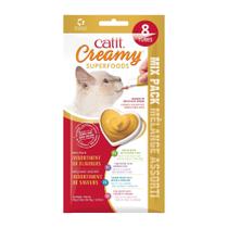 Cat Treat Catit, superalimento cremoso, hidratante e hidratante, pacote com 8 unidades