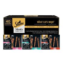 Cat Treats Sheba Meaty Tender Sticks com frango, atum e salmão