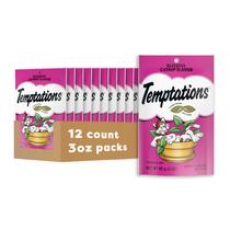 Cat Treats Temptations Catnip Flavor, 85 g, pacote com 12 Cat Treats Temptations Catnip Flavor, 85 g, pacote com 12