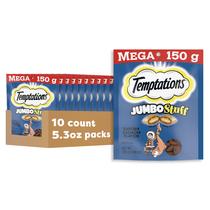 Cat Treats Temptations Jumbo Stuff Sabor Salmão 150g x10