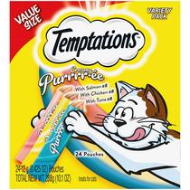 Cat Treats Temptations - Purê Cremoso de Frango/Salmão/Atum (24 x 12ml)