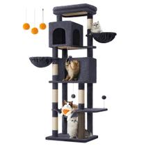 Cat Tree Feandrea Dark Grey 175 cm de altura com 2 cavernas e rede Cat Tree Feandrea Dark Grey 175 cm de altura com 2 cavernas e rede