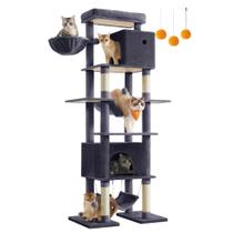 Cat Tree Feandrea Dark Grey UPCT195G02 201 cm de altura com acessório Cat Tree Feandrea Dark Grey UPCT195G02 201 cm de altura com acessório