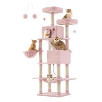 Cat Tree Feandrea Jelly Pink UPCT190P01 206 cm com 13 postes