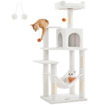 Cat Tree Feandrea, torre de 143 cm com 4 arranhões, creme Cat Tree Feandrea, torre de 143 cm com 4 arranhões, creme