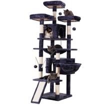 Cat Tree Hey-brother Hey-brother Gey-brother 71 polegadas XL com 3 poleiros e arranhador