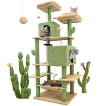 Cat Tree Tower Globlazer F76 Cactus 193 cm com condomínios e brinquedos Cat Tree Tower Globlazer F76 Cactus 193 cm com condomínios e brinquedos