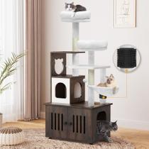Cat Tree YITAHOME 2 em 1 com caixa sanitária de 150 cm