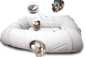 Cat Tunnel Bed XXingSheep 4 Ways Shuttled XL para gatos domésticos Cat Tunnel Bed XXingSheep 4 Ways Shuttled XL para gatos domésticos