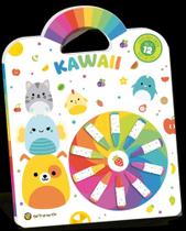 Cata-Vento Colorido - Kawaii - Livro Para Pintar C/ 12 Giz De Cera