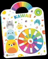 Cata-Vento Colorido - Kawaii - Livro Para Pintar C/ 12 Giz de Cera