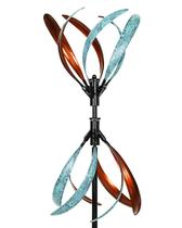 Cata-vento de metal grande Cyan Oasis 33 x 179 cm para área externa