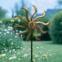 Catavento Solar Metálico Dupla Face Com Estaca Para Decoração De Jardim Ao Ar Livre, Lembrança De