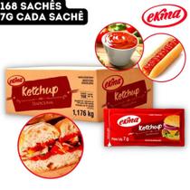 Catchup Ketchup Molho Lanche Sachê 7g Ekma - CX 168 Sachês Catchup Ketchup Molho Lanche Sachê 7g Ekma - CX 168 Sachês