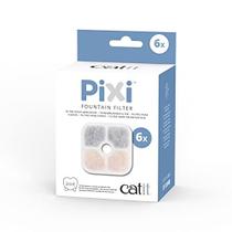 Catit PIXI Cat Drinking Fountain Filtro, Substituição Filtro de Água de Ação Tripla, 6-Pack