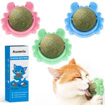 Catnip Balls Toy Aucenix para limpeza de dentes que lambem gatos