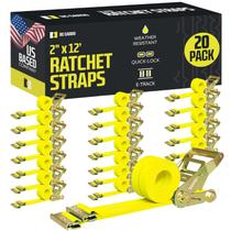 Catraca Cargo Straps DC Cargo Mall E Track, 2x12 polegadas, pacote com 20