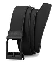 Catraca de couro Belt CHAOREN Masculina preta com 3,5 cm de largura Catraca de couro Belt CHAOREN Masculina preta com 3,5 cm de largura
