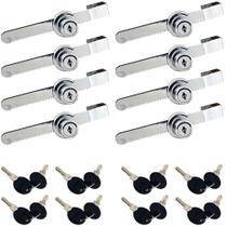 Catraca de porta de vidro deslizante Lock WOOCH Chrome, pacote com 8