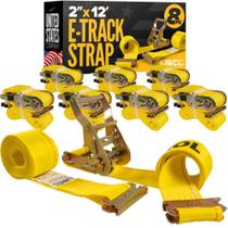 Catraca E-Track US Cargo Control, 2 cm x 3,6 m, pacote com 8 unidades
