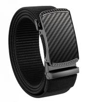 Catraca preta Belt CHAOREN para homens, casual, nylon, 3,5 cm de largura