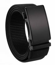 Catraca preta Belt CHAOREN para homens, casual, nylon, 3,5 cm de largura