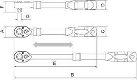 Catraca telescopica 1/2 supertork 44841/112 tramontina