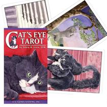 Cats Eye Tarot Deck 12x7 cm Tarô Olho De Gato Baralho de Cartas de Oráculo