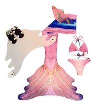 Cauda de Sereia Completa Especial p/ Nadar + Nadadeira Julia Cauda de Sereia Completa Especial p/ Nadar + Nadadeira Julia