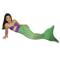 Cauda de Sereia Infantil e Adulto Com Monofin Com Biquini e Proteção UVA Sirenita Cauda de Sereia Infantil e Adulto Com Monofin Com Biquini e Proteção UVA Sirenita
