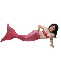 Cauda Sereia Completa Confortável Nadadeira Coral Vermelha Cauda Sereia Completa Confortável Nadadeira Coral Vermelha