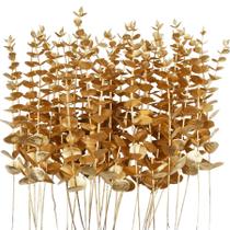 Caules artificiais de eucalipto TGANNYOCR Gold 36 unidades 38 cm Caules artificiais de eucalipto TGANNYOCR Gold 36 unidades 38 cm