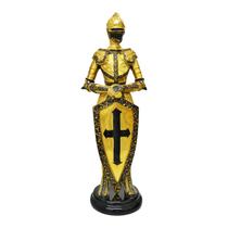 Cavaleiro Templário com Escudo Dourado 36 Cm