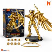 Cavaleiros do Zodíaco Aiolos Sagitário Blokees Saint Seiya Figure Montar Snap Fit Armadura Dourada Asas 30cm Colecionável Aioros 15cm