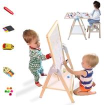 Cavalete de arte infantil QZMTOY Deluxe Standing com altura ajustável