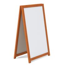 Cavalete de Calçada 100x60 cm de Madeira com Moldura Mogno Tela Branca para Bares e Restaurantes Cavalete de Calçada 100x60 cm de Madeira com Moldura Mogno Tela Branca para Bares e Restaurantes
