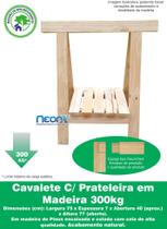 Cavalete de Madeira Com Prateleira Reforçado 75x80 Cm Eucalipto NeonX