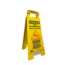 Cavalete Dobrável - Cuidado Piso Escorregadio Risco de Queda