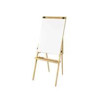 Cavalete Flip Chart Porta Bloco Com Quadro Branco Estrutura Madeira Pinus Natural Altura Ajustável 1,63 ou 1,72 Metros 2510 SOUZA