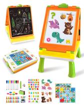 Cavalete infantil Elovien 4 em 1 de dupla face com lousa e quadro branco