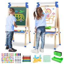 Cavalete Joyooss para arte infantil com rolo de papel magnético de dupla face