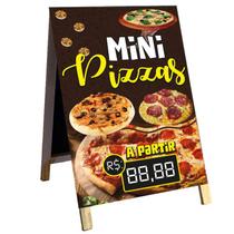 Cavalete mini pizzas 65x50 cm - Shop G Artes