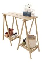 Cavalete Para apoio balcão suporte de mesa, madeira pinus + Tábua - Technox