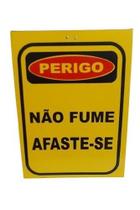 Cavalete Placa Duplo Sinalização Perigo Não Fume Afaste-se
