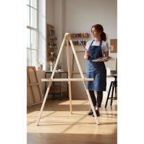 Cavalete Tripé 82cm Madeira MDF P/ Quadros e Lousas