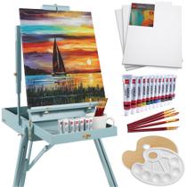 Cavaletes French Easel Best Choice (32 Peças) - Kit para Iniciantes - Azul